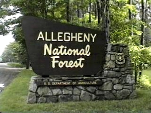 Allegheny National Forest Welcome Sign