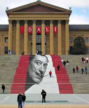 Art Museum Front Steps During Dali Exhibit