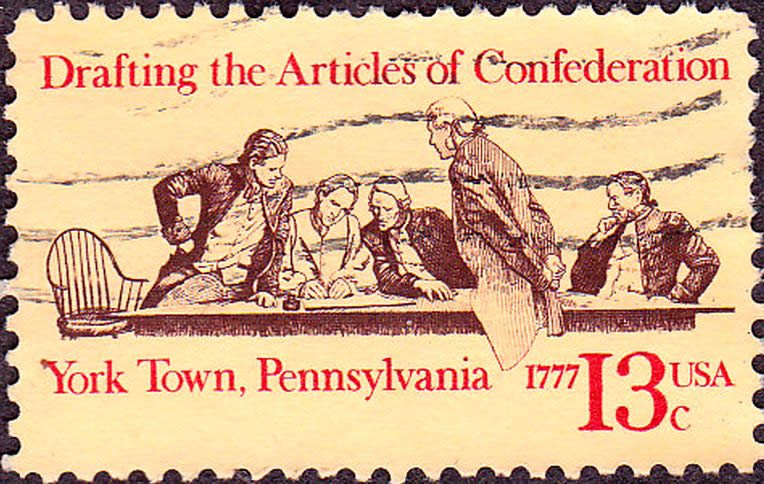 Postage Stamp of the drafting of the Articles of Confederation