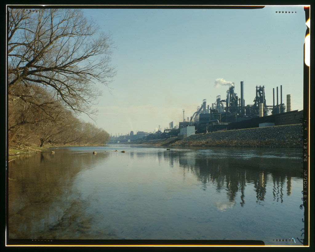 The riverside next to the Bethlehem Steel Plant