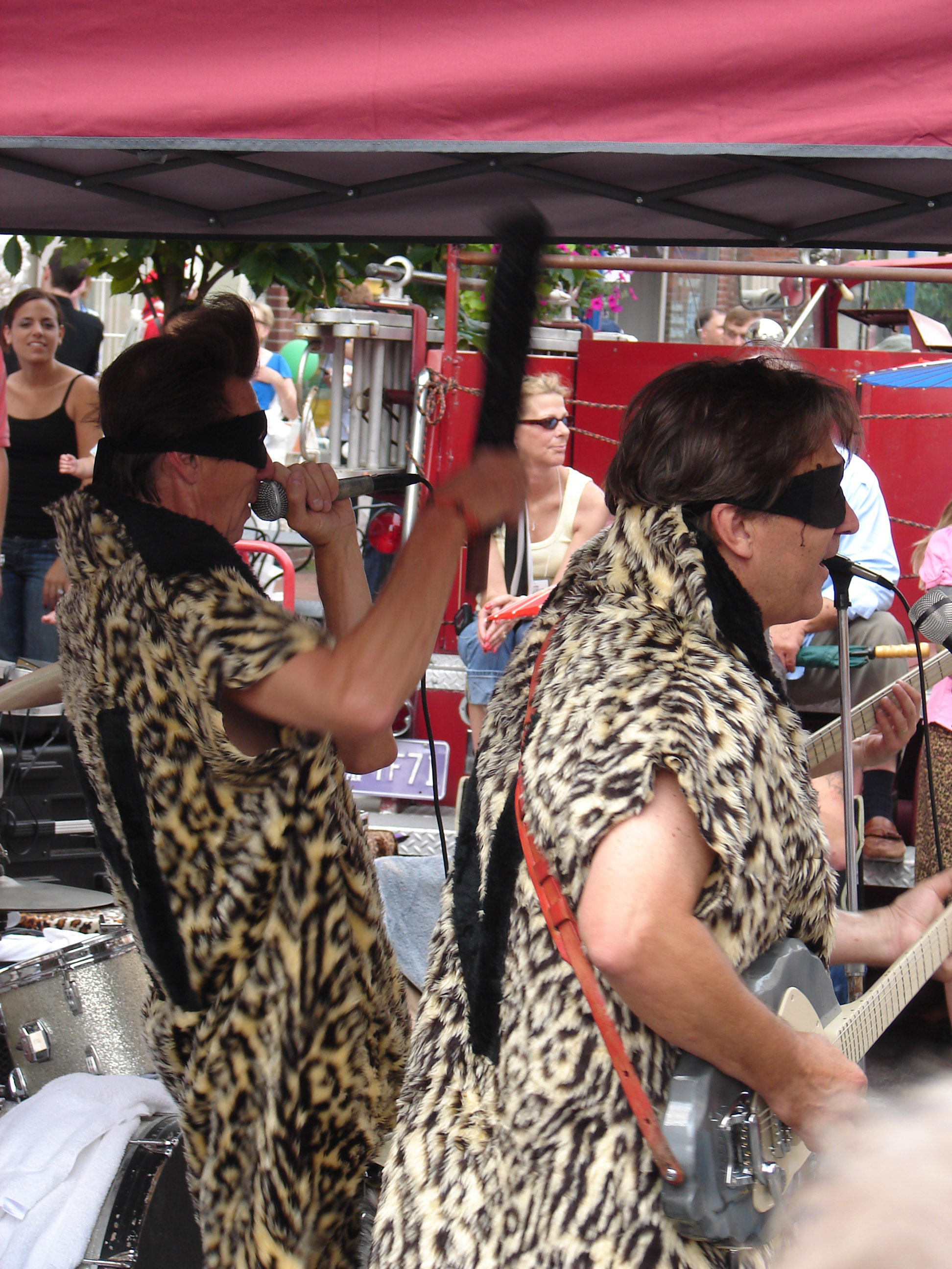A Band of Neanderthals plays a gig at the Blobfest