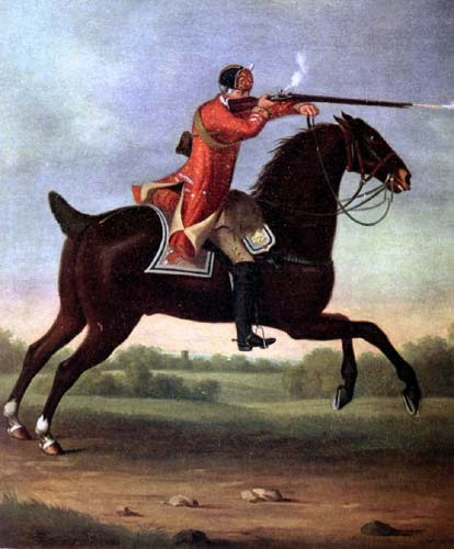 British Dragoon in mid charge
