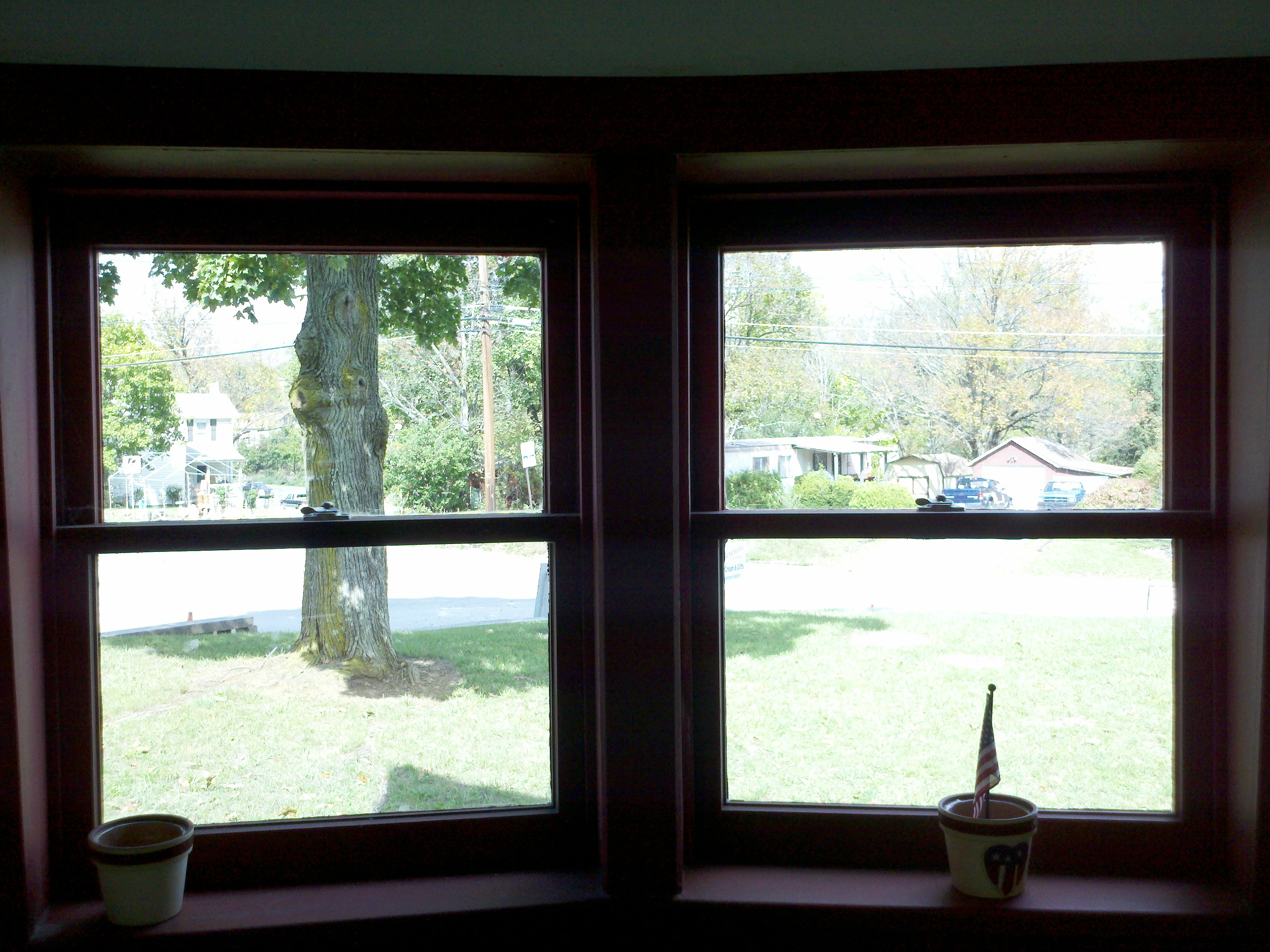 view through the Coffee Pot's windows