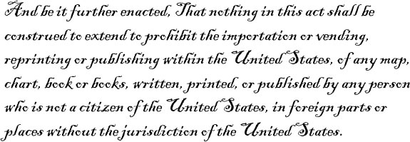 Text of part of the federal Copyright Law of 1790