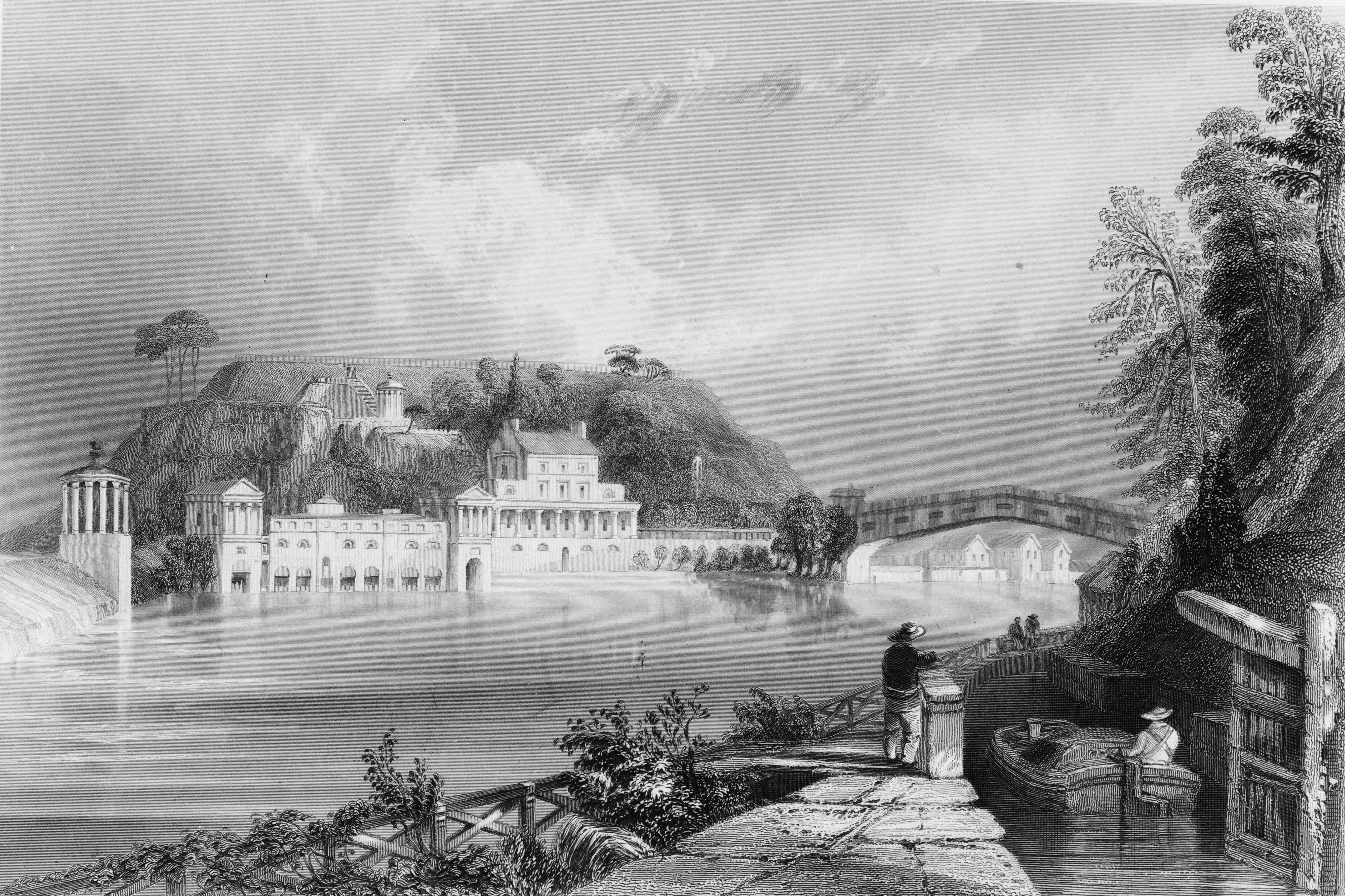 1835 Engraving of the Fairmount Water Works