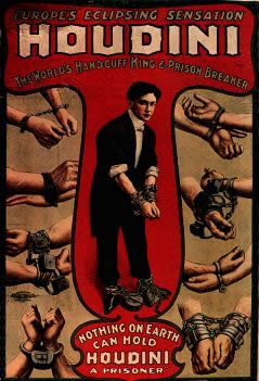 A Handpost advertisez Houdini's planned act
