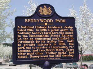 State Historical Marker for Kennywood