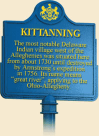 Historical Marker of the Battle of Kittanning