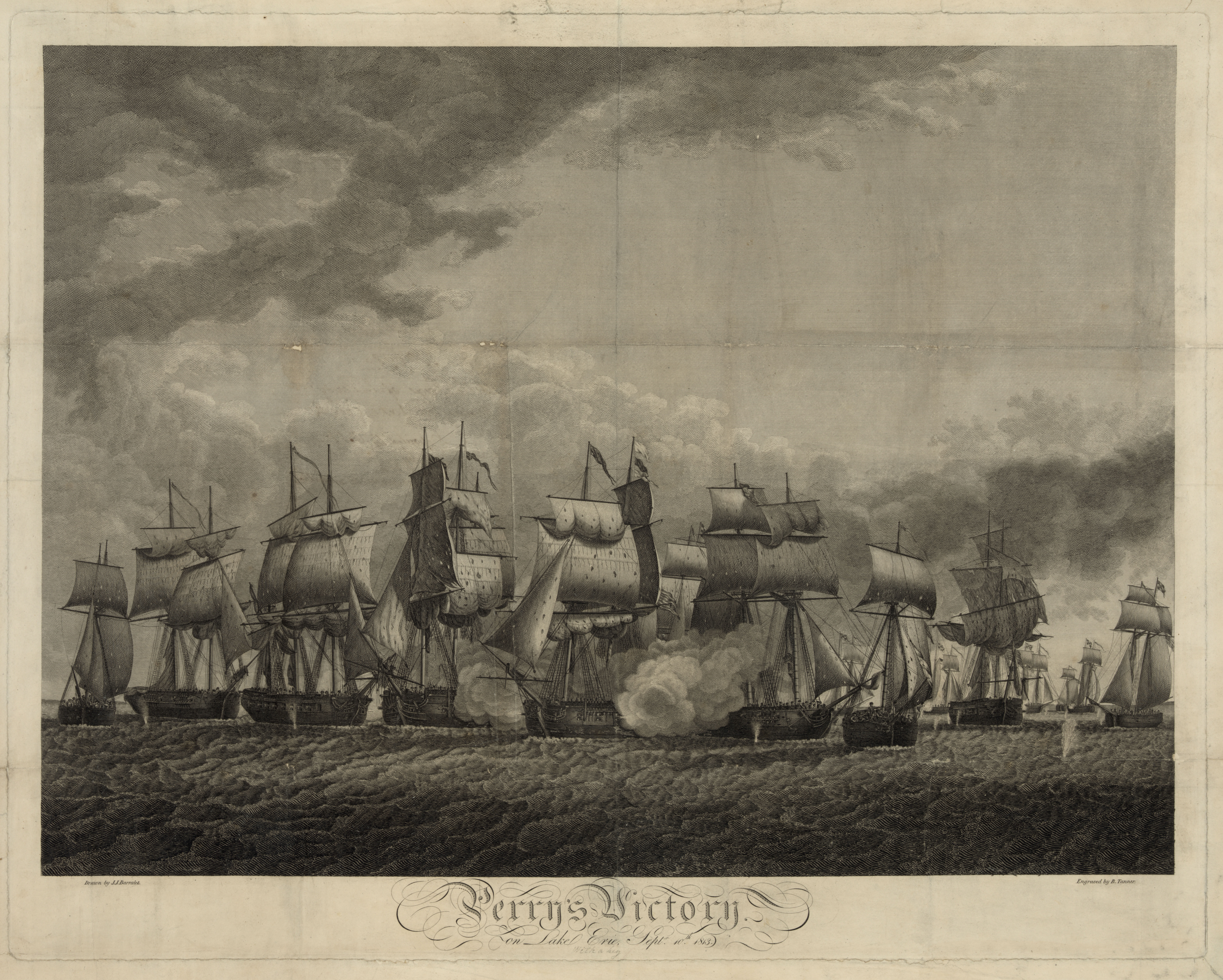 Engraving of Perry's Victory at the Battle of Lake Erie