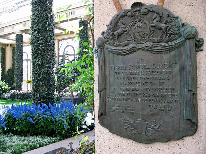 Memorial to Pierre DuPont at Longwood Gardens