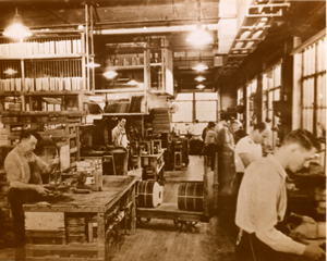 North Street Factory, crowded floor