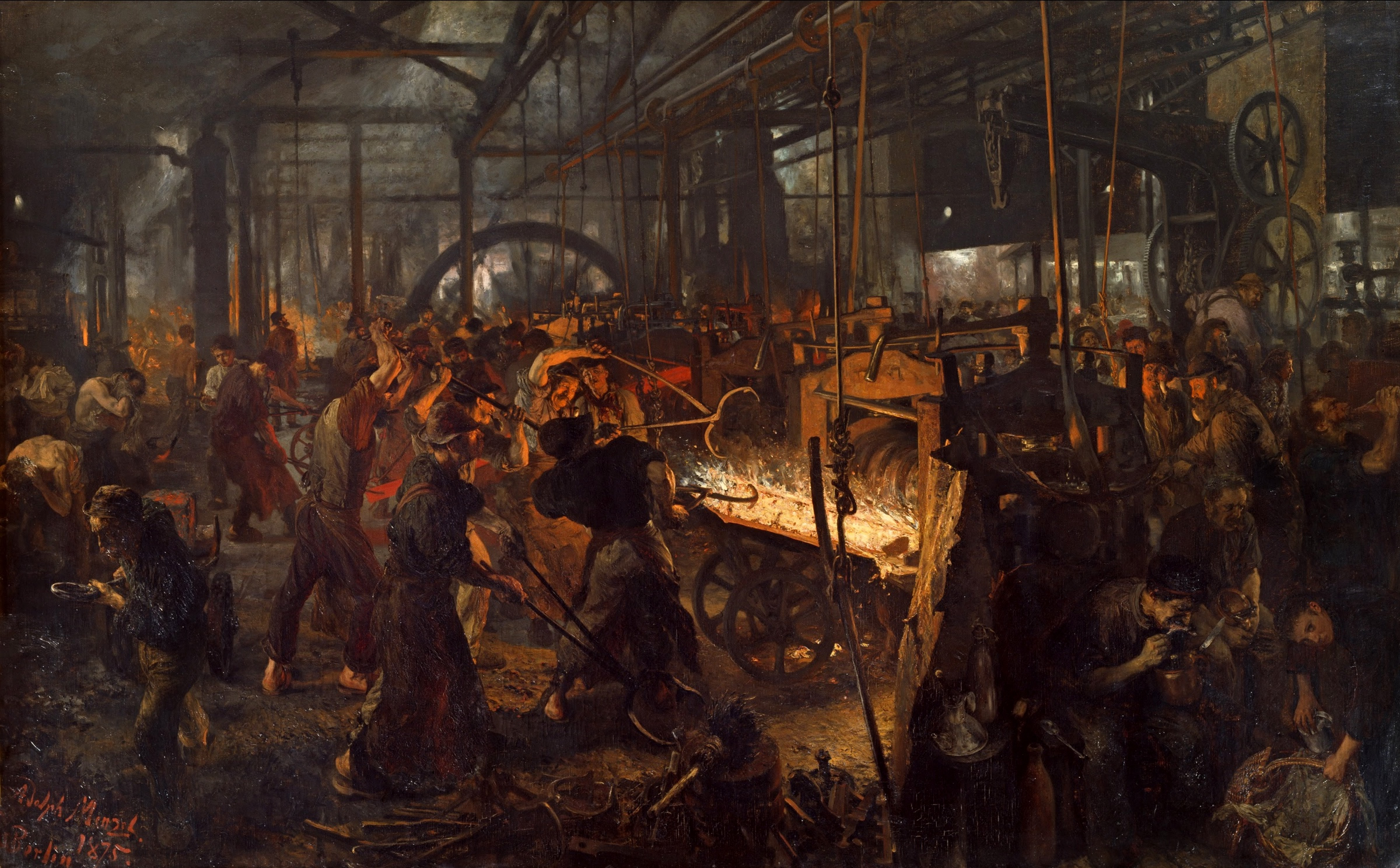 Painting of Iron Rolling Mill Workers