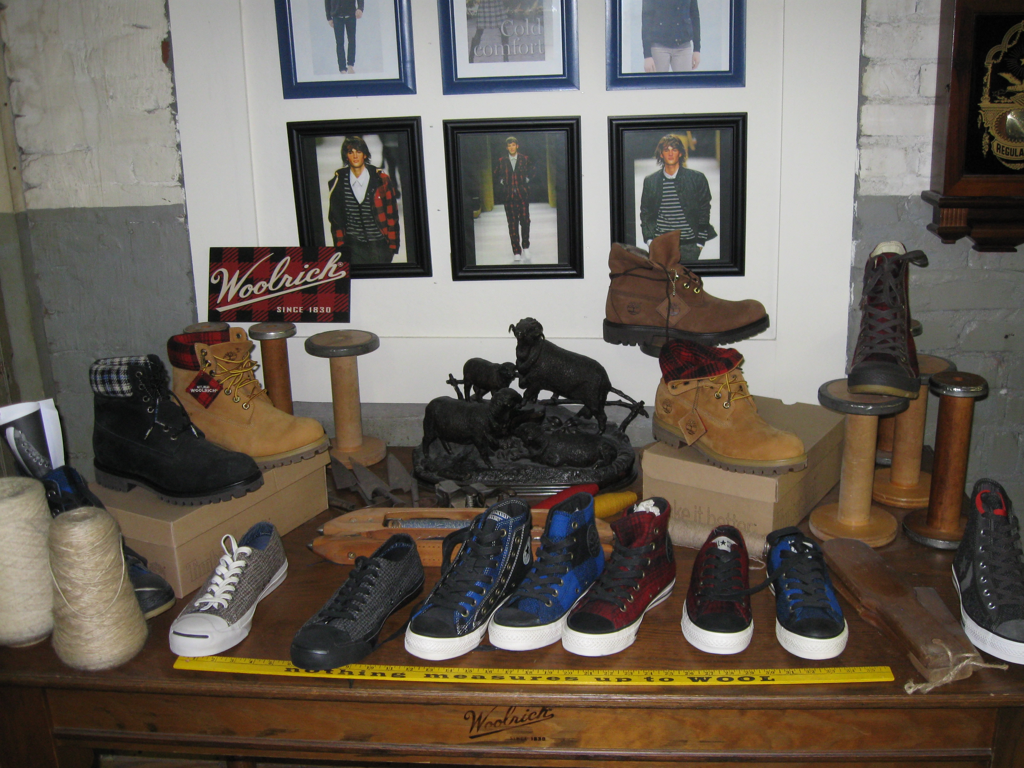 Woolrich Shoe display