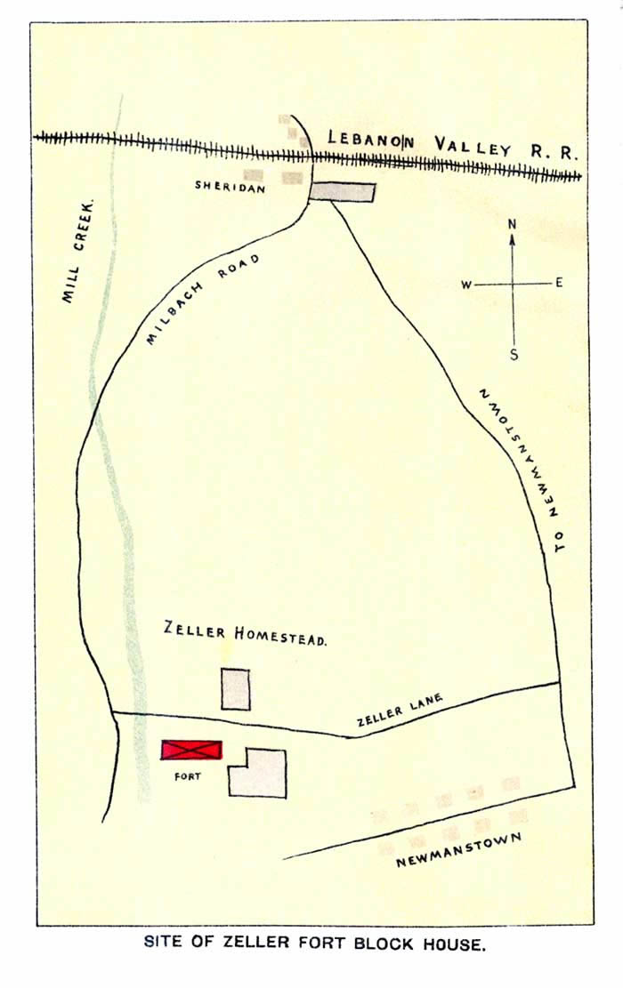 Location of Fort Zeller from 1898