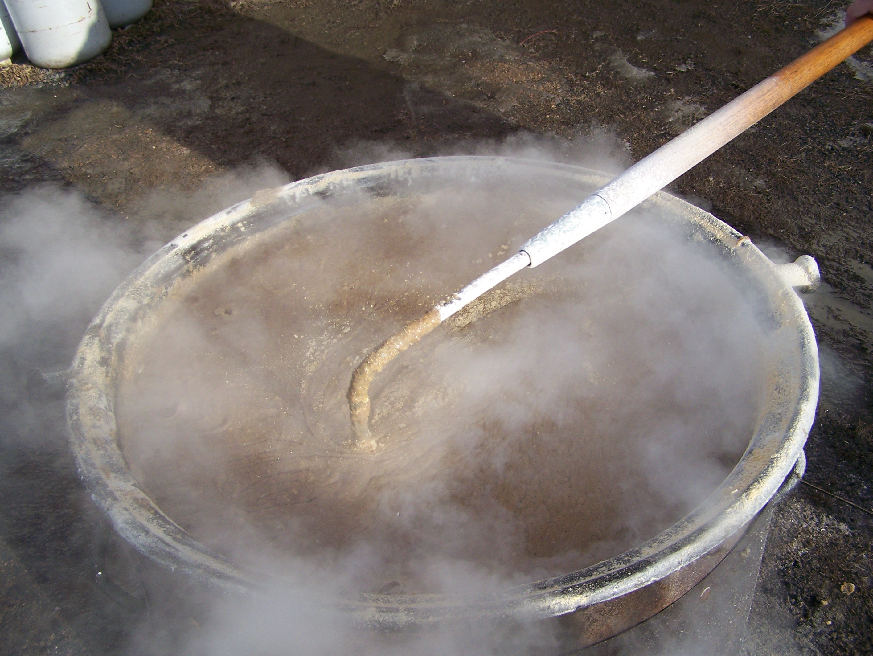 boiling scrapple