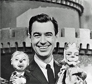 Mister Rogers with Cornflake S. Pecially and King Friday XIII