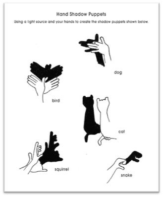 thumbnail image of Hand Shadow Puppets handout - hyperlinked to pdf