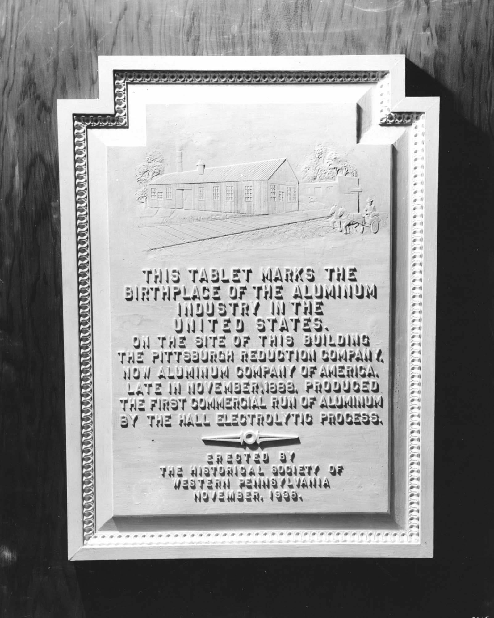 Historical Plaque for the Birthplace of Alumninum Industry