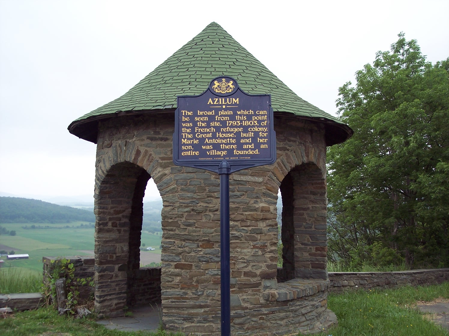 Historic Marker at French Azilum