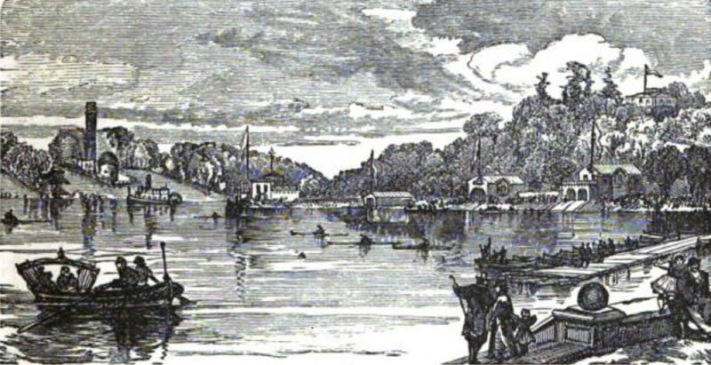 Boathouse Row in 1876