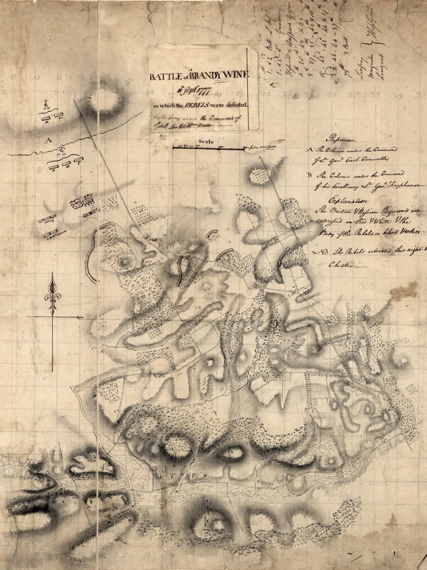 Map of the Battlefield at Brandywine