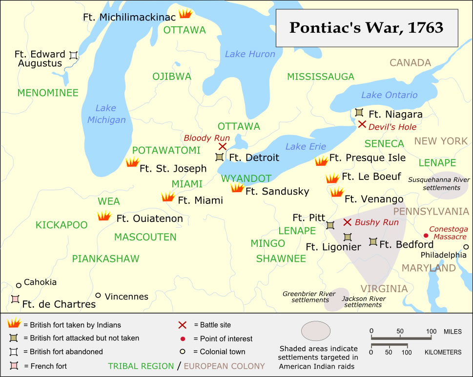 Map of Pontiac's War