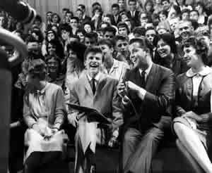 Dick Clark interviewing Bobby Rydell