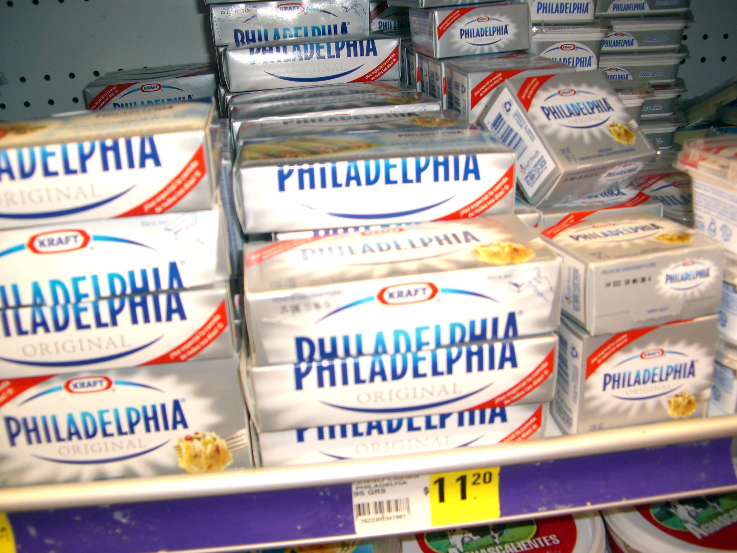 Packages of Philadelphia Cream Cheese