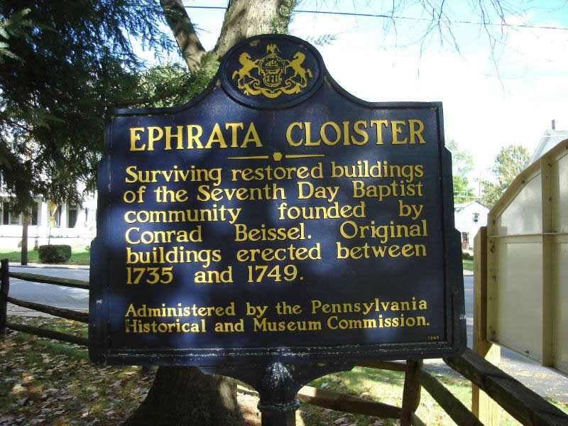Ephrata Cloister Historic Marker