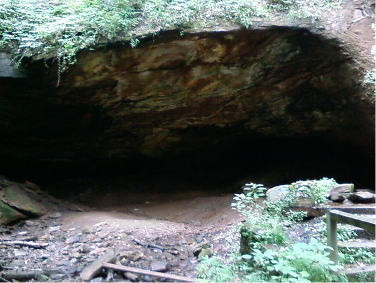 One of many natural caves, or grottoes