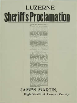 Sheriff Martin's Proclamation