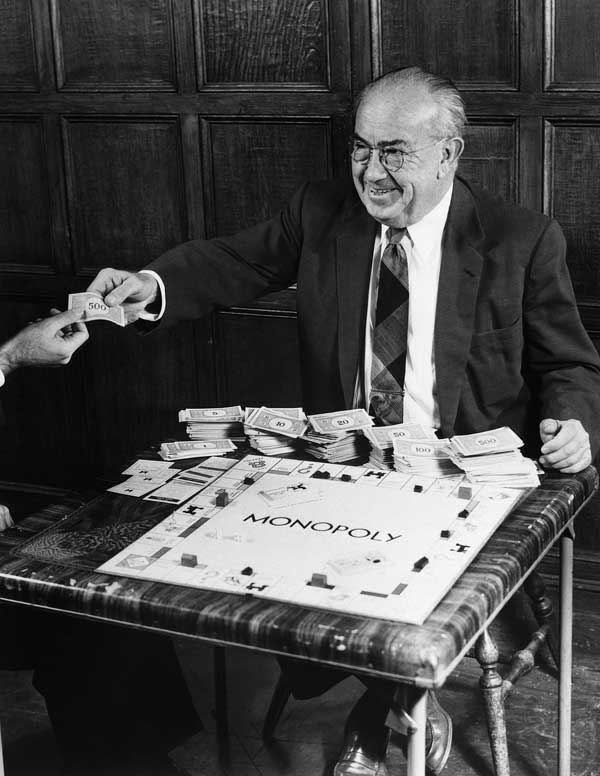 Charles Darrow playing Monopoly
