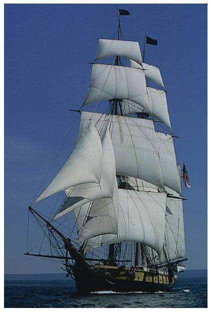 The Brig Niagara at full sail