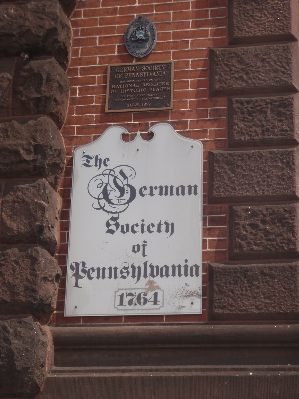 Sign of the German Society of Pennsylvania