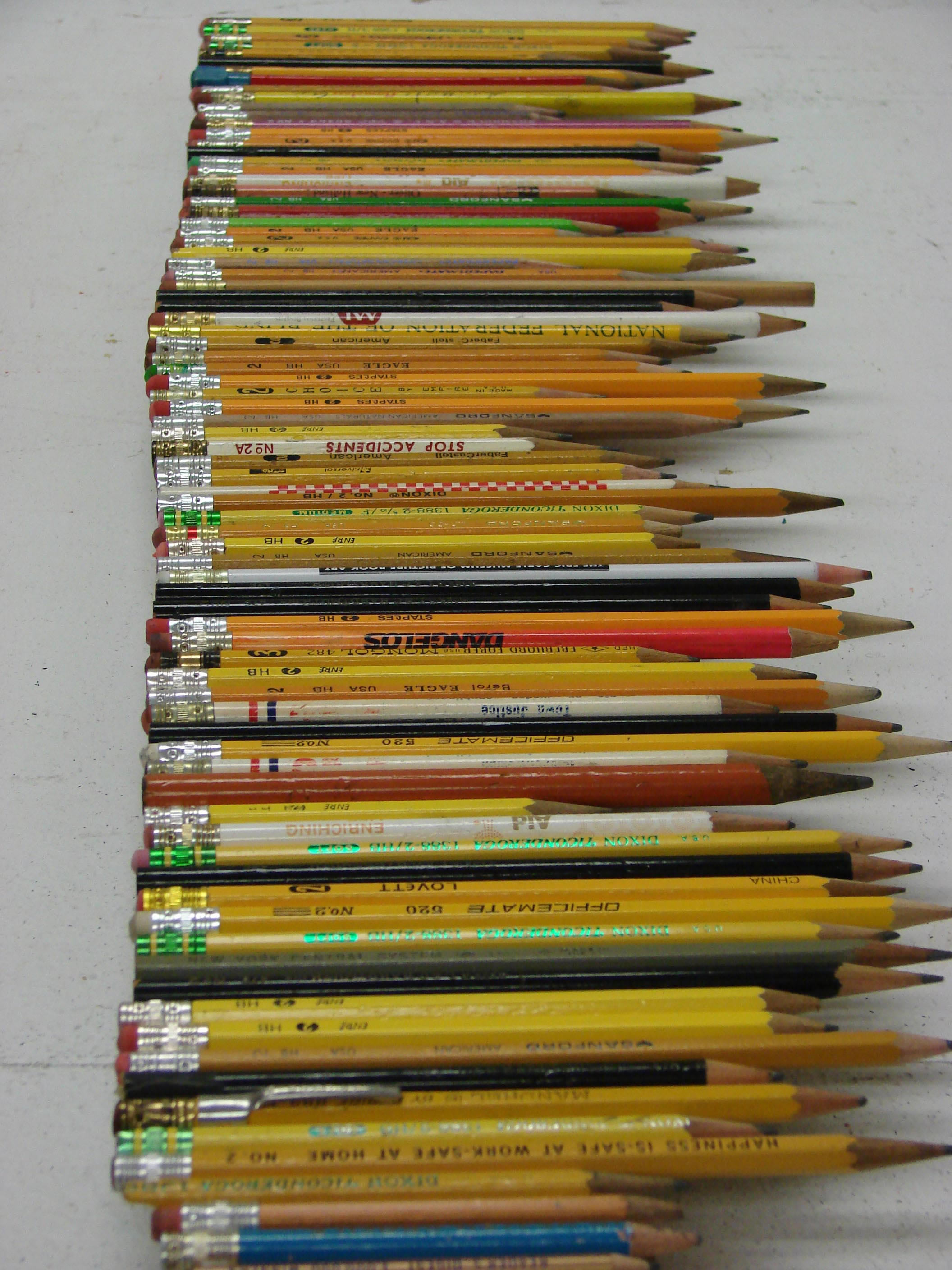A variety of traditional pencils