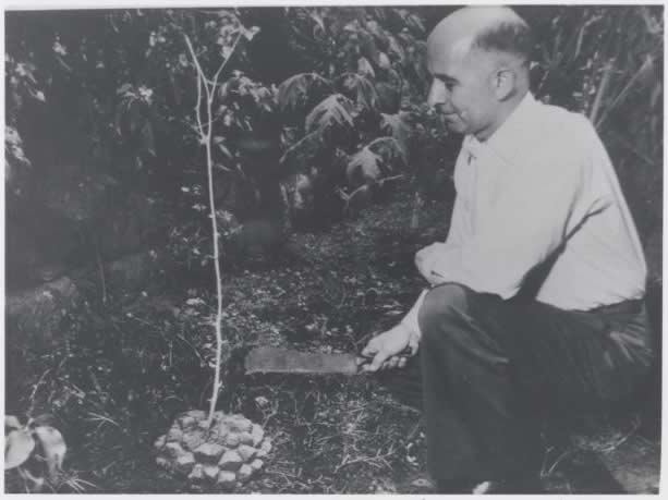 Russell Marker collecting a sample in Mexico