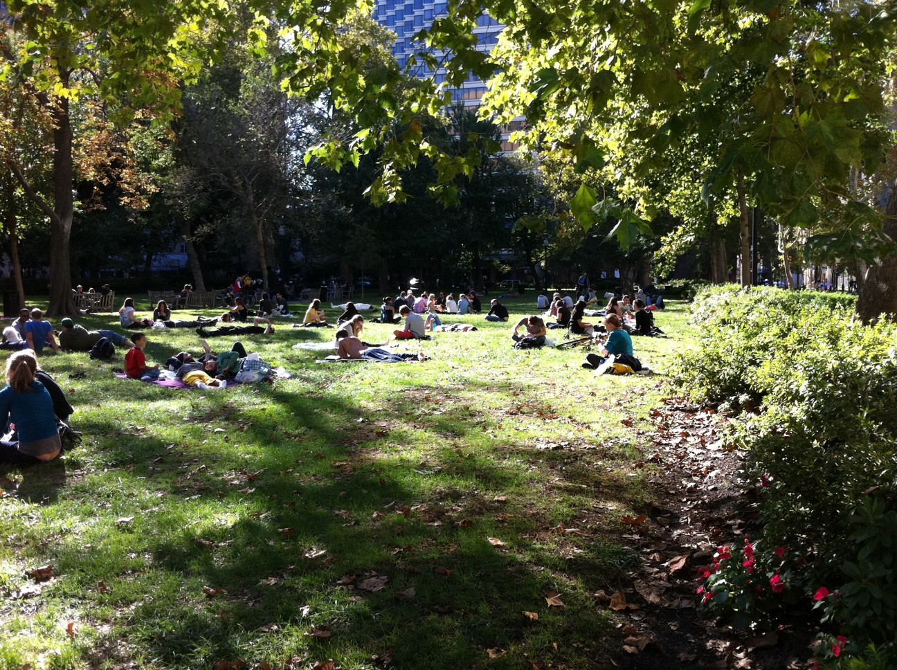 People enjoying the Park