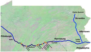 Pennsylvania Turnpike System Map