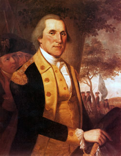 Portrait of George Washington in military uniform