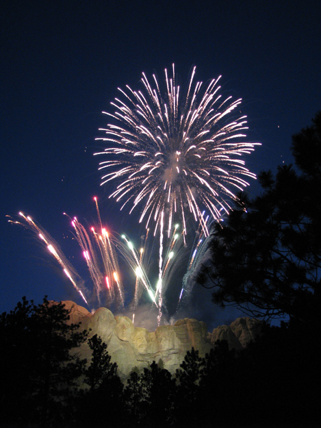 Fireworks at Mount Rushmore