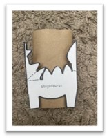 template for paper roll dinosaur cut out and set over a toilet paper roll