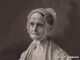 Lucretia Mott, photo by F. Gutekunst / photo courtesy of Library of Congress/Online Resource.