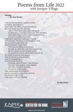 Poem - Saluting for Joan Baisley by Peter Buck